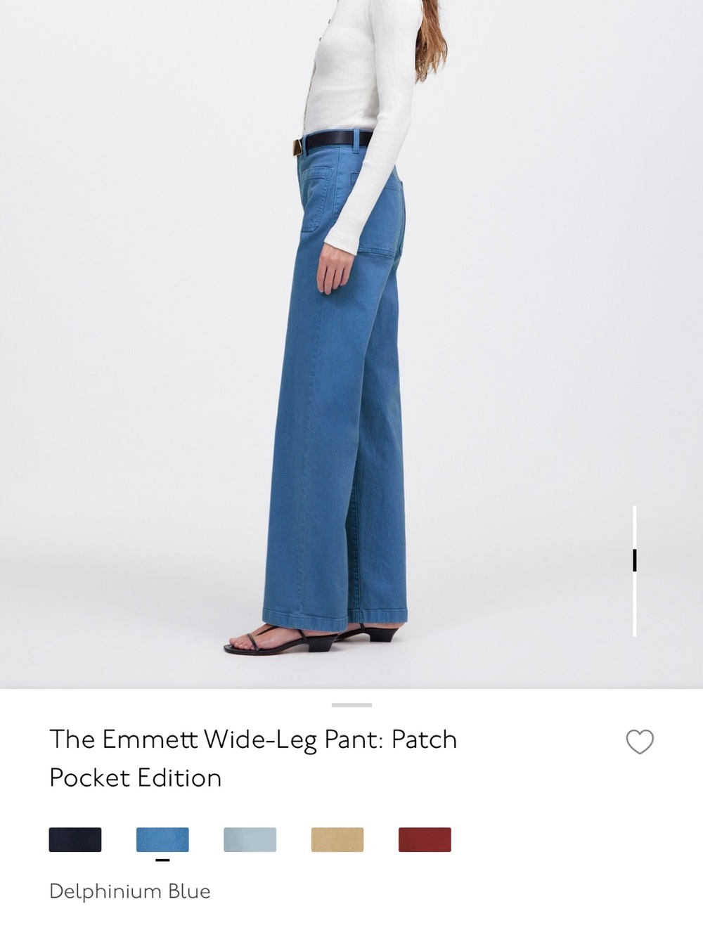 Madewell Emmett Wide-Leg Pants in Delphinium Blue- New Without Tags - Picture 3 of 9